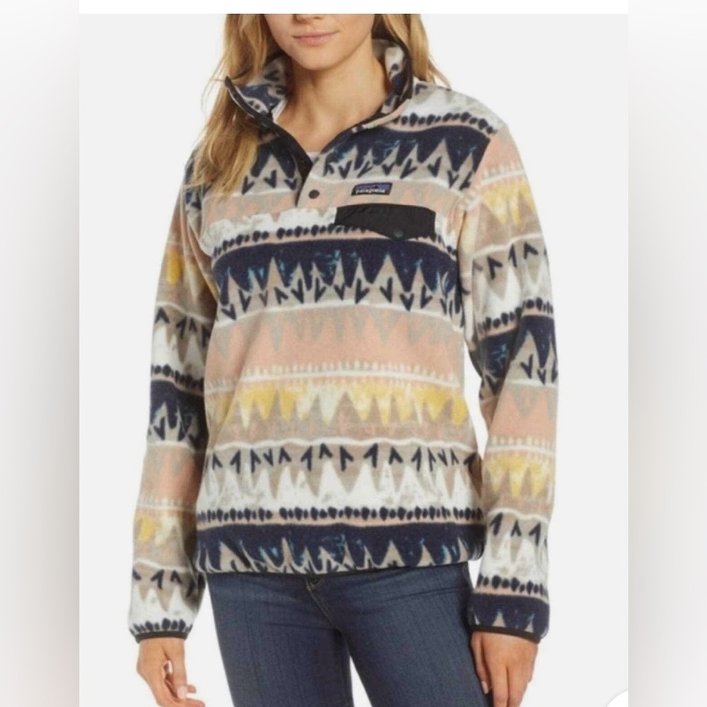 Patagonia Synchilla Snap-T Pullover RARE Bandicoot Marrow Print